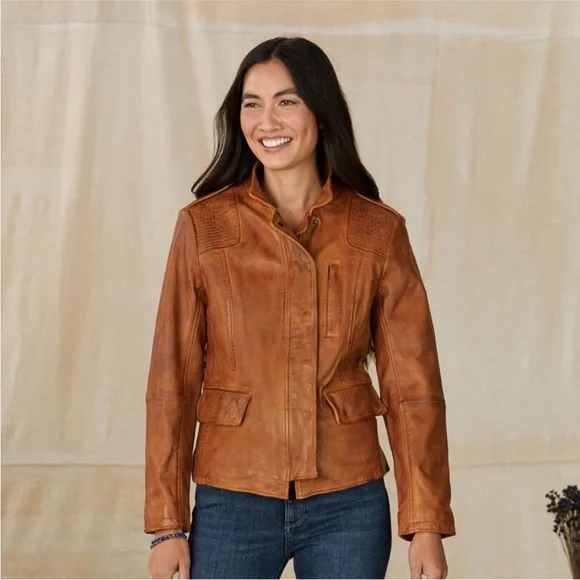 NWT Sundance Angela Leather Jacket - Picture 2 of 5